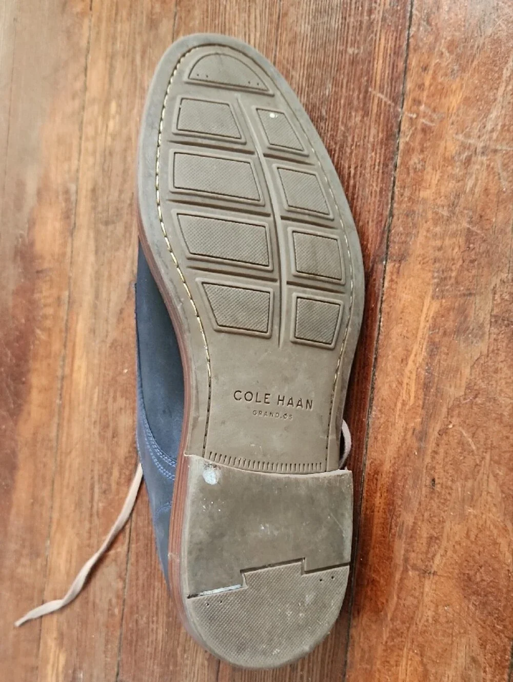 Cole Haan Tyler Grand Men's 11.5M Navy Blue Leather Plain Toe Oxford